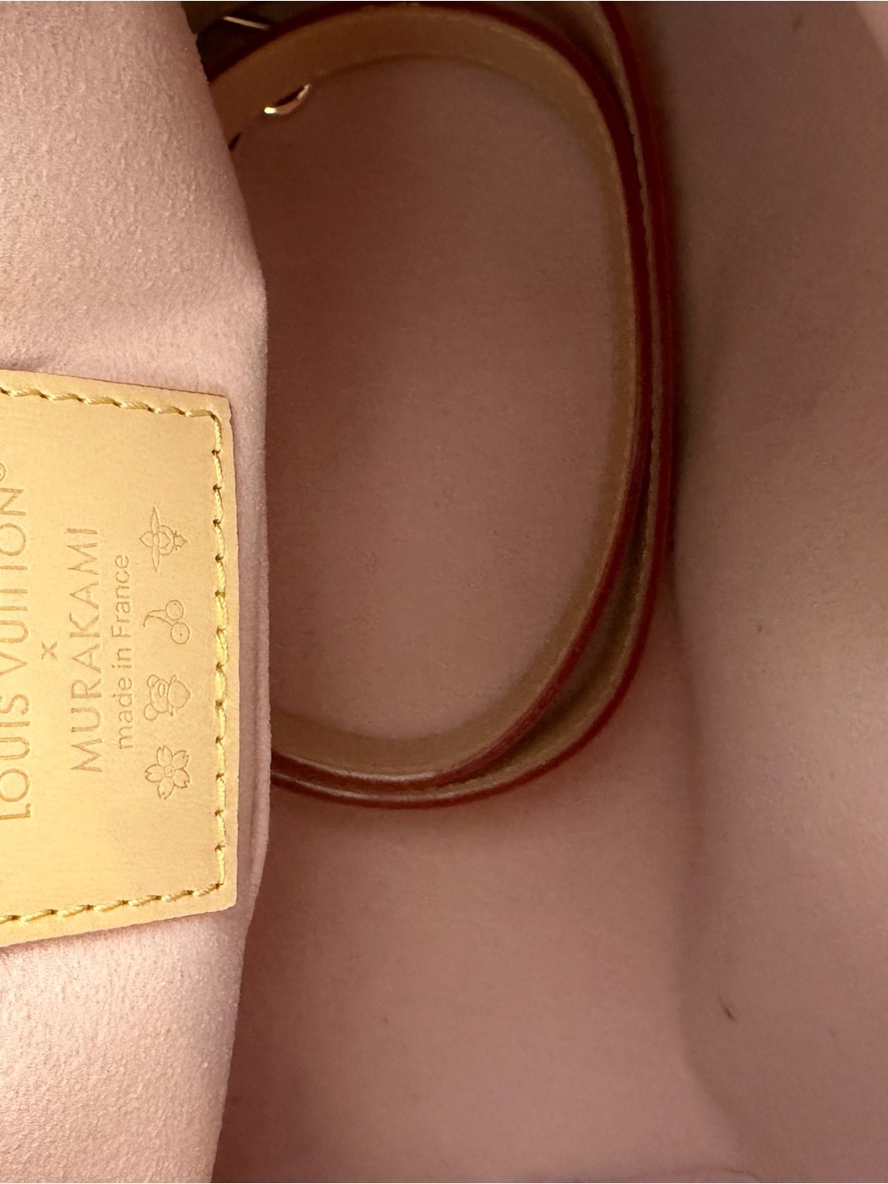 Brown Monogram Cherry Blossom Mini Bag with Pink Accents - Picture 9 of 9